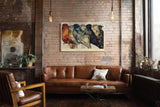 Paul Sinus Wandbild 120x80cm Voegel Reihe modern bunt Tierkunst Illustration Kunstdruck grosses Kunstbild stilvolle Wanddekoration fuer Wohnzimmer Büro Flur