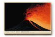 Paul Sinus Wandbild 120x80cm Vulkan Ausbruch dramatische Natur Landschaft Feuer Lava moderne Naturkunst Kunstdruck Wanddekoration fuer Wohnzimmer Büro