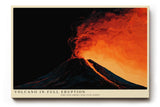 Paul Sinus Wandbild 120x80cm Vulkan Ausbruch dramatische Natur Landschaft Feuer Lava moderne Naturkunst Kunstdruck Wanddekoration fuer Wohnzimmer Büro