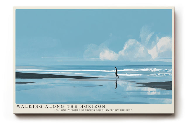 Paul Sinus Wandbild Walking Along the Horizon – Spaziergang am Meereshorizont