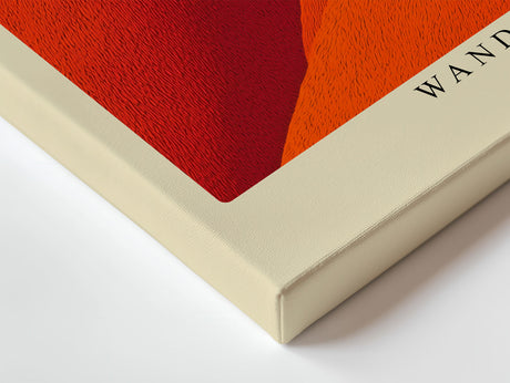 Paul Sinus Wandbild Wandering Across Red Horizons – Symbolische Reise durch leuchtende Landschaften voller Energie und Tiefe