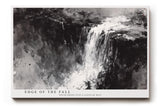 Paul Sinus Wandbild 120x80cm Wasserfall abstrakte Landschaft schwarz weiss moderne Naturkunst Leinwand Wanddekoration kraftvolles Naturmotiv fuer Wohnzimmer Büro