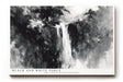 Paul Sinus Wandbild 120x80cm Wasserfall abstrakte Landschaft schwarz weiss moderne Naturmalerei minimalistisches Kunstbild stilvolle Wanddekoration fuer Wohnzimmer Büro