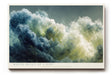 Paul Sinus Wandbild 120x80cm Waves Built of Light Abstrakte Meereswellen Kunst in Blau und Gruen Modernes Ozean Wandbild 120x80cm fuer Wohnzimmer Schlafzimmer und Büro