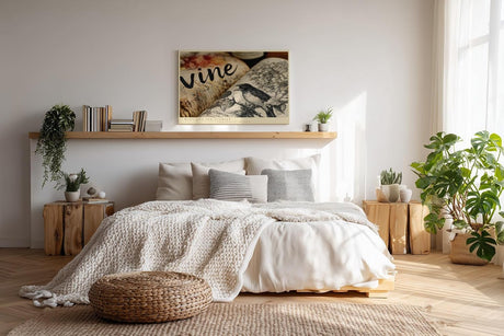 Paul Sinus Wandbild 120x80cm Wein und Illustration Künstlerische Stillleben Kunst für Küche Esszimmer Wohnzimmer