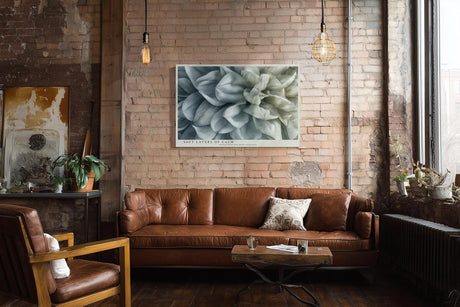 Paul Sinus Wandbild 120x80cm weisse Blume Makro modern minimalistisch Kunstdruck grosses Kunstbild elegante Wanddekoration fuer Wohnzimmer Büro Flur
