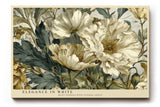 Paul Sinus Wandbild 120x80cm weisse Blumen elegante Naturmalerei florale Kunst beige gruene Toene stilvolle Wanddekoration fuer Wohnzimmer Büro