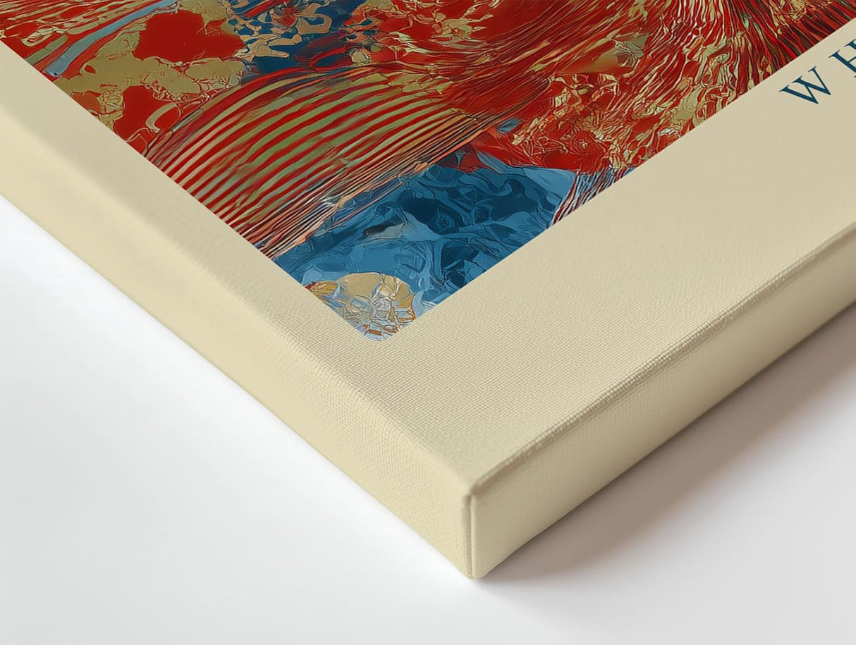 Paul Sinus Wandbild 120x80cm Weiße Margeriten mit abstraktem Hintergrund – Moderne Blumenkunst mit starken Farben für lebendige Wohnräume