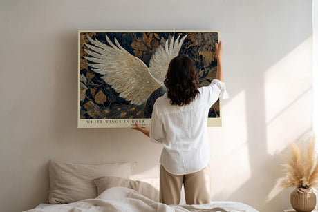 Paul Sinus Wandbild 120x80cm Weißer Pfau mit ausgebreiteten Flügeln – Elegante Tierkunst mit luxuriöser Naturkomposition