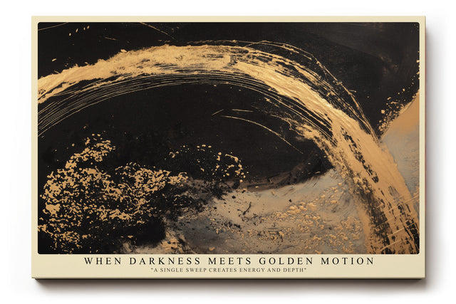 Paul Sinus Wandbild When Darkness Meets Golden Motion Abstract Energy