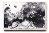 Paul Sinus Wandbild When Ink Creates Unknown Worlds abstraktes Schwarz-Weiß-Motiv mit fließenden Strukturen und Tiefenwirkung