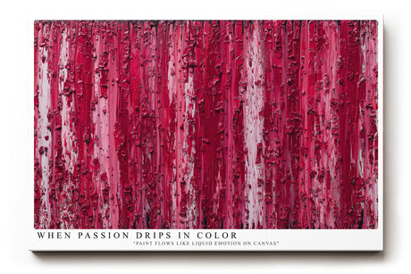 Paul Sinus Wandbild When Passion Drips in Color abstraktes Farbmotiv mit roten und weißen Strukturen in Bewegung