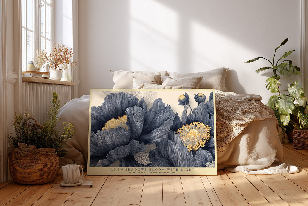 Paul Sinus Wandbild When Shadows Bloom with Light Floral Harmony