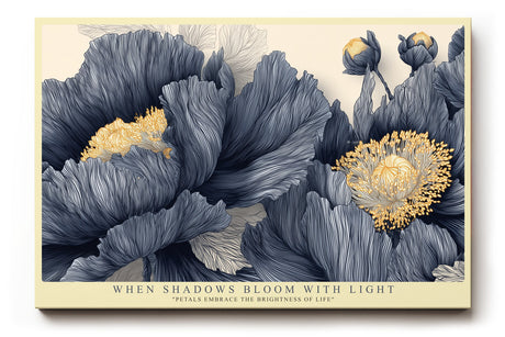 Paul Sinus Wandbild When Shadows Bloom with Light Floral Harmony