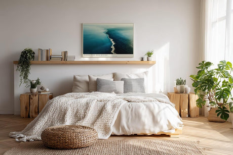 Paul Sinus Wandbild 120x80cm Where Two Seas Divide Luftaufnahme Meer Natur Landschaft modernes Poster für Wohnzimmer Büro