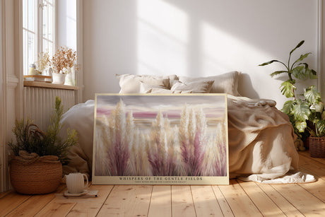 Paul Sinus Wandbild Whispers of the Gentle Fields Pampas Grass in Soft Pastel Serenity