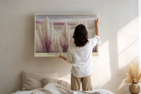 Paul Sinus Wandbild Whispers of the Gentle Fields Pampas Grass in Soft Pastel Serenity