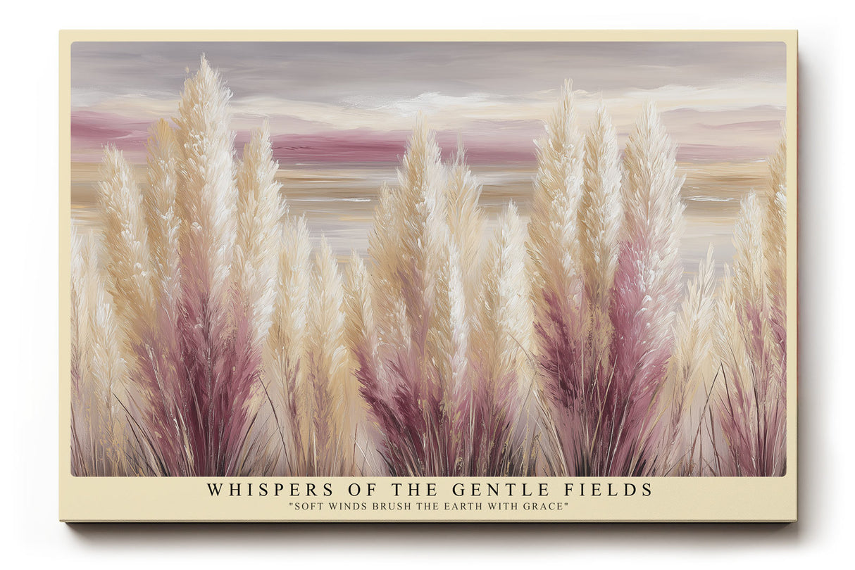Paul Sinus Wandbild Whispers of the Gentle Fields Pampas Grass in Soft Pastel Serenity