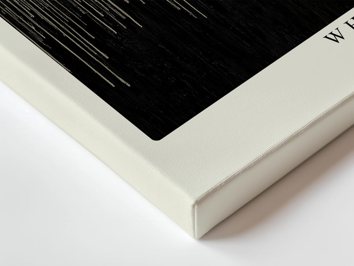 Paul Sinus Wandbild White Falls into Darkness Abstract Gradient in Black and White Harmony
