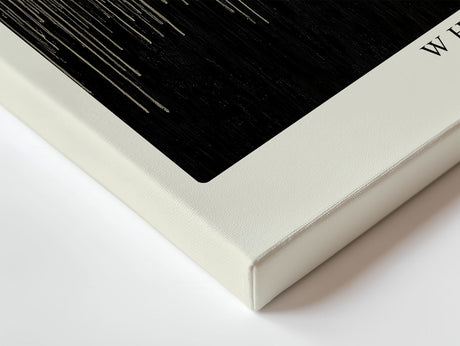 Paul Sinus Wandbild White Falls into Darkness Abstract Gradient in Black and White Harmony