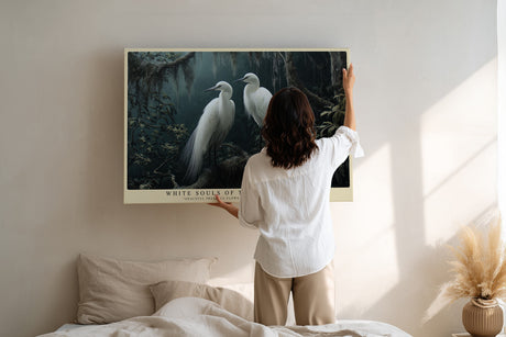 Paul Sinus Wandbild White Souls of the Quiet Woods – Mystische Eleganz und natürliche Anmut in stiller Waldlandschaft