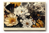 Paul Sinus Wandbild 120x80cm wilde Blumen Landschaft florale Naturkunst beige gold schwarz elegante Blumen Wanddekoration fuer Wohnzimmer Büro