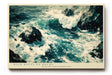Paul Sinus Wandbild 120x80cm Wilde Meereswellen auf Felsen Natur Kunst in Blau Weiss Wanddekoration