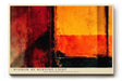 Paul Sinus Wandbild 120x80cm Window of Burning Light abstrakte Kunst in Rot Orange und Schwarz modernes Poster für Wohnzimmer Büro
