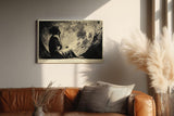 Paul Sinus Wandbild 120x80cm Within the Moons Silence Frau im Mondlicht Dramatische Schwarz Weiss Kunst fuer Wohnzimmer Schlafzimmer und Büro
