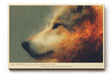 Paul Sinus Wandbild 120x80cm Wolf Portrait modern Tierkunst rot orange Kunstdruck grosses Kunstbild ausdrucksstarke Wanddekoration fuer Wohnzimmer Büro