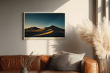 Paul Sinus Wandbild 120x80cm Wuestenduene Landschaft Sonnenuntergang moderne Naturfotografie warme Goldtoene Kunstdruck stilvolle Wanddekoration fuer Wohnzimmer Schlafzimmer Büro
