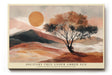 Paul Sinus Wandbild 120x80cm Wuestenlandschaft mit Baum und Sonne Warme Naturkunst in Orange und Beige fuer moderne Wohnräume