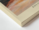 Paul Sinus Wandbild 120x80cm Wuestenlandschaft mit Baum und Sonne Warme Naturkunst in Orange und Beige fuer moderne Wohnräume