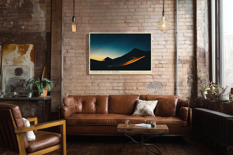 Paul Sinus Wandbild 120x80cm Wüste Sanddünen Sonnenlicht minimalistische Landschaft Fotokunst warmes Licht modernes Naturbild stilvolle