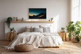 Paul Sinus Wandbild 120x80cm Wüste Sanddünen Sonnenlicht minimalistische Landschaft Fotokunst warmes Licht modernes Naturbild stilvolle