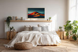 Paul Sinus Wandbild 120x80cm Wüstenlandschaft glühende Sanddünen Sonnenuntergang orange rot moderne Landschaftskunst dramatische Natur