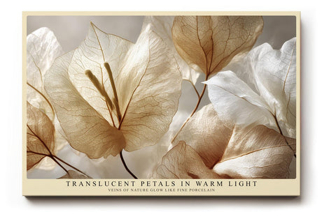 Paul Sinus Wandbild 120x80cm Zarte Blueten transparente Blaetter botanische Kunst Natur Wanddekoration Wohnzimmer Schlafzimmer