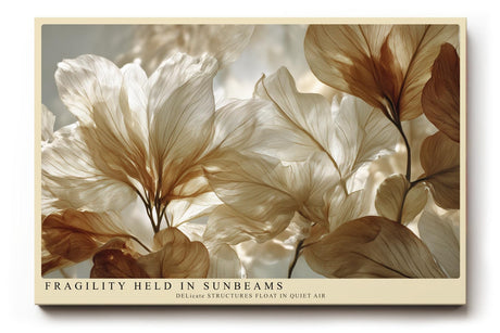 Paul Sinus Wandbild 120x80cm Zarte Blumen Sonnenlicht botanische Kunst Natur Wanddekoration Wohnzimmer Schlafzimmer