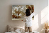 Paul Sinus Wandbild 120x80cm Zarte Blumen Sonnenlicht botanische Kunst Natur Wanddekoration Wohnzimmer Schlafzimmer
