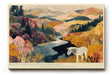Paul Sinus Wandbild 120x80cm Zebra Landschaft Fluss Natur Illustration moderne Tierkunst Wanddekoration Wohnzimmer Schlafzimmer