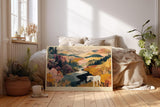 Paul Sinus Wandbild 120x80cm Zebra Landschaft Fluss Natur Illustration moderne Tierkunst Wanddekoration Wohnzimmer Schlafzimmer
