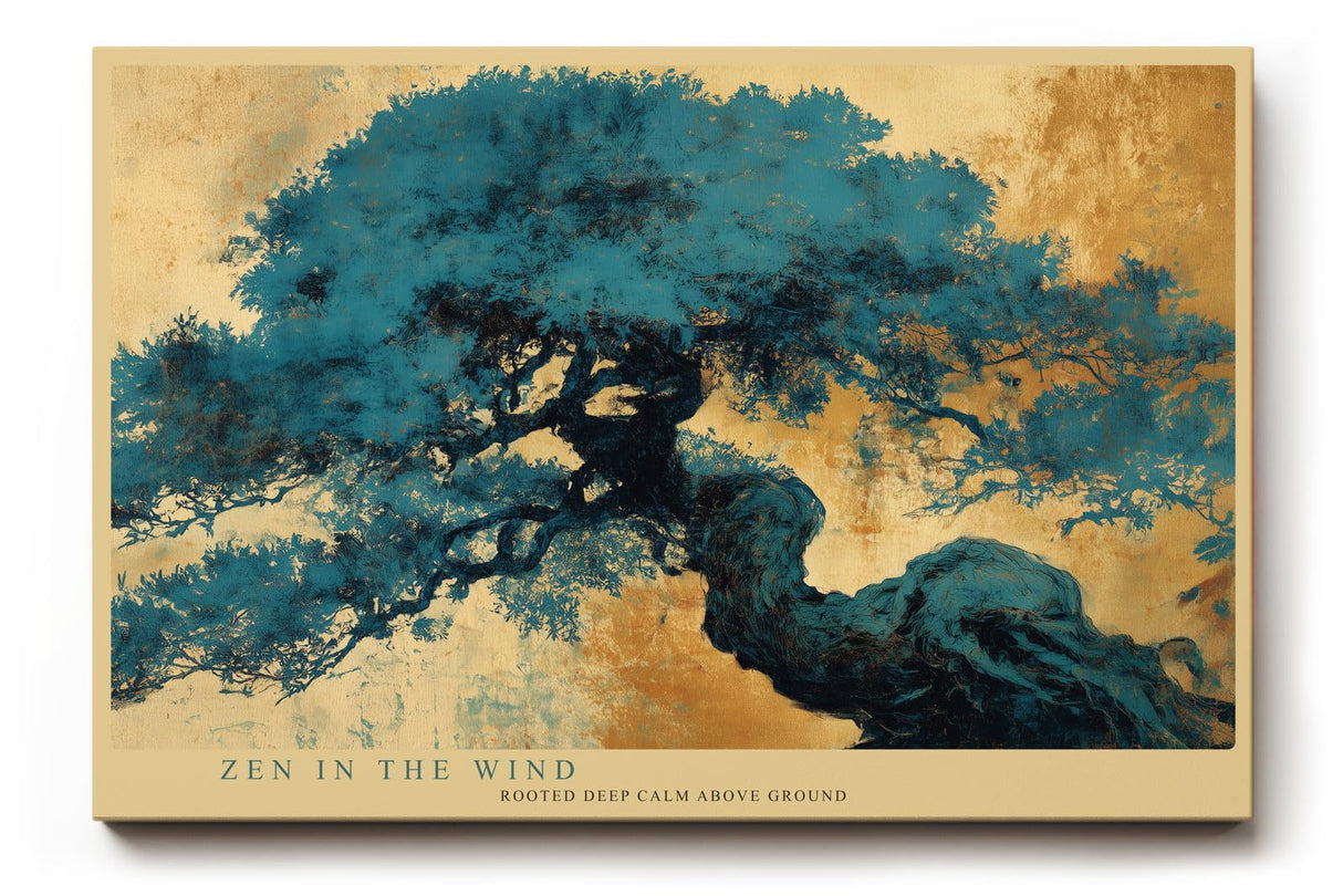 Paul Sinus Wandbild 120x80cm Zen Baum Abstrakte Naturkunst LeinWandbild 120x80cm Asiatische Landschaft Wanddekoration
