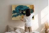 Paul Sinus Wandbild 120x80cm Zen Baum Abstrakte Naturkunst LeinWandbild 120x80cm Asiatische Landschaft Wanddekoration