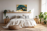 Paul Sinus Wandbild 120x80cm Zen Baum Abstrakte Naturkunst LeinWandbild 120x80cm Asiatische Landschaft Wanddekoration