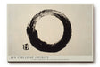 Paul Sinus Wandbild Zen Circle of Infinity minimalistisches Motiv mit schwarzem Pinselkreis auf hellem Hintergrund
