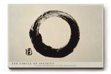 Paul Sinus Wandbild Zen Circle of Infinity minimalistisches Motiv mit schwarzem Pinselkreis auf hellem Hintergrund