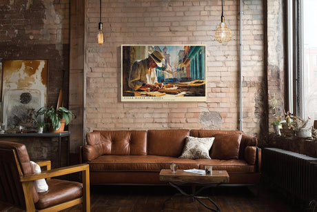 Paul Sinus Wandbild 120x80cm Zigarrenmacher in Havanna – Atmosphärische Stadt Szene mit traditioneller Handwerkskunst
