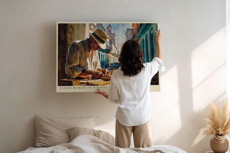 Paul Sinus Wandbild 120x80cm Zigarrenmacher in Havanna – Atmosphärische Stadt Szene mit traditioneller Handwerkskunst
