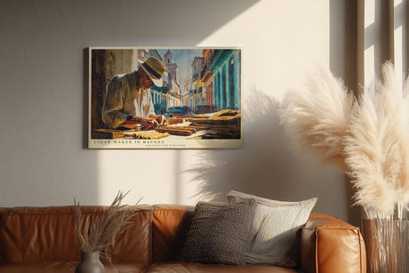 Paul Sinus Wandbild 120x80cm Zigarrenmacher in Havanna – Atmosphärische Stadt Szene mit traditioneller Handwerkskunst