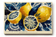 Paul Sinus Wandbild 120x80cm Zitronen Illustration blau gelb mediterrane Kunst modernes Fruchtmotiv Kunstdruck grosses Wandbild 120x80cm frische Wanddekoration fuer Kueche Esszimmer Wohnzimmer